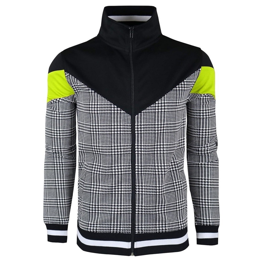 SCREENSHOT Mens Urban Hip Hop Premium Track Jacket - Slim Fit Side Taping Sz 2XL